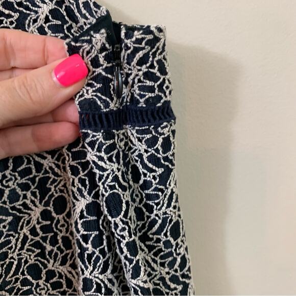 Banana Republic Belted Jumpsuit with Ladder Lace in Navy/Cream - Picture 8 of 11